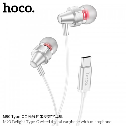 M90 Delight Type-C Wire-Controlled Earphones with Microphone